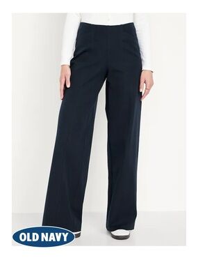 NEW Old Navy Women's High-Rise Pixie Wide-Leg Pants - Navy